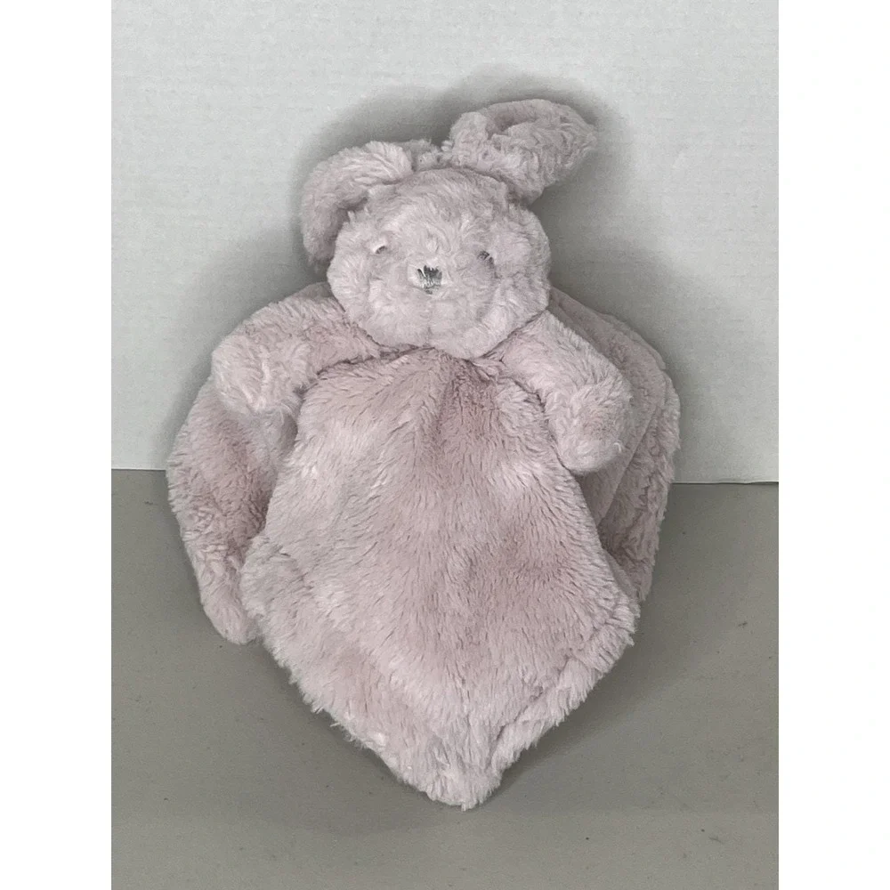 Pink Bunny Rabbit Lovey White Leaf Back‎ 13